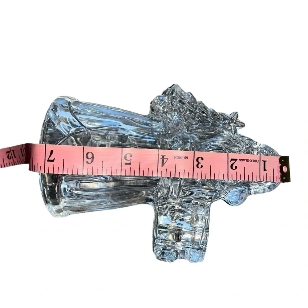 Santa-Lead Crystal Candle Holder, International Silver Company Crystal Santa